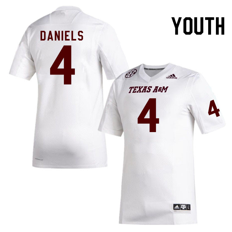 Youth #4 Amari Daniels Texas A&M Aggies College Football Jerseys Stitched Sale-White